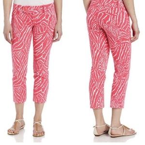 Lilly Pulitzer Luxury Capris Show Your Stripes sz 8 Splash Pink